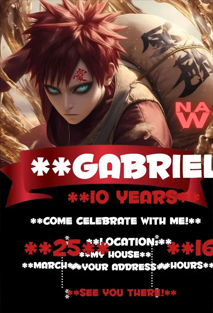 Gaara 1 invitation