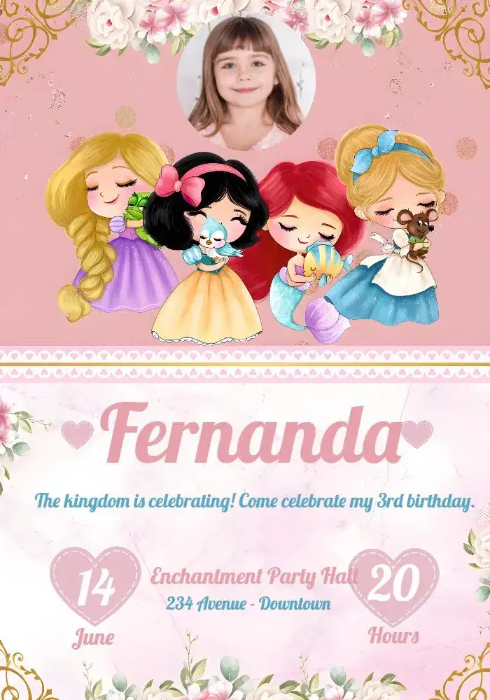 Disney Princesses With Blue Photo