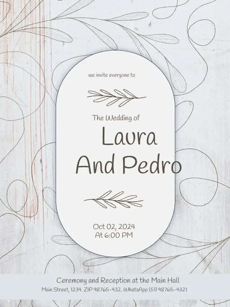 Rustic Delicate Wife Wedding invitation