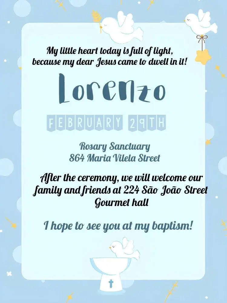 Invitation Little Angel Baptism – First Communion theme colorful, childlike, little angels, modern, fun