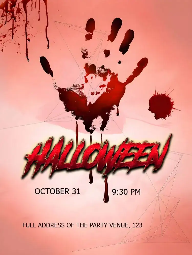 Invitation Halloween Das – Commemorative Dates theme vampiresque, gothic, dark, horror, fantasy, witchcraft