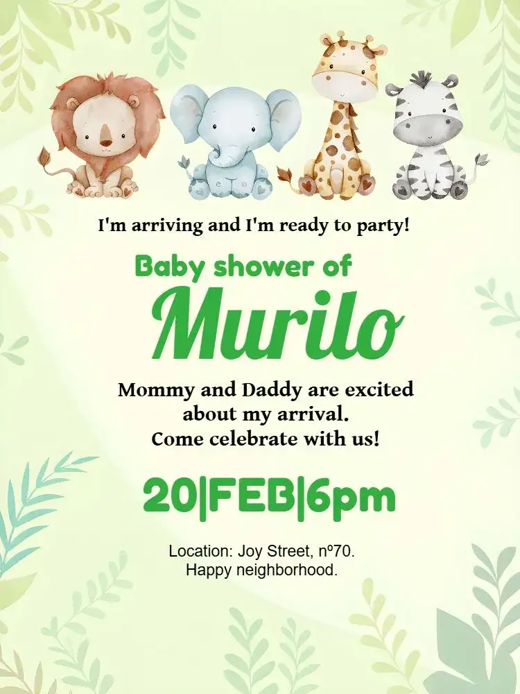 Baby Shower Safari Forest Diaper Tea Party