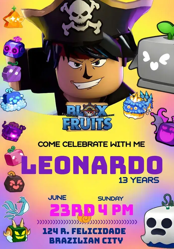 Blox Fruits Frutinhas invitation