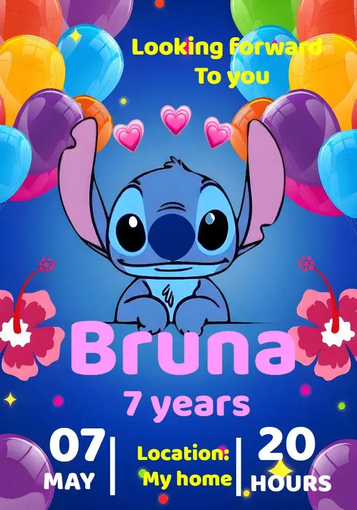 Stitch Lilo invitation