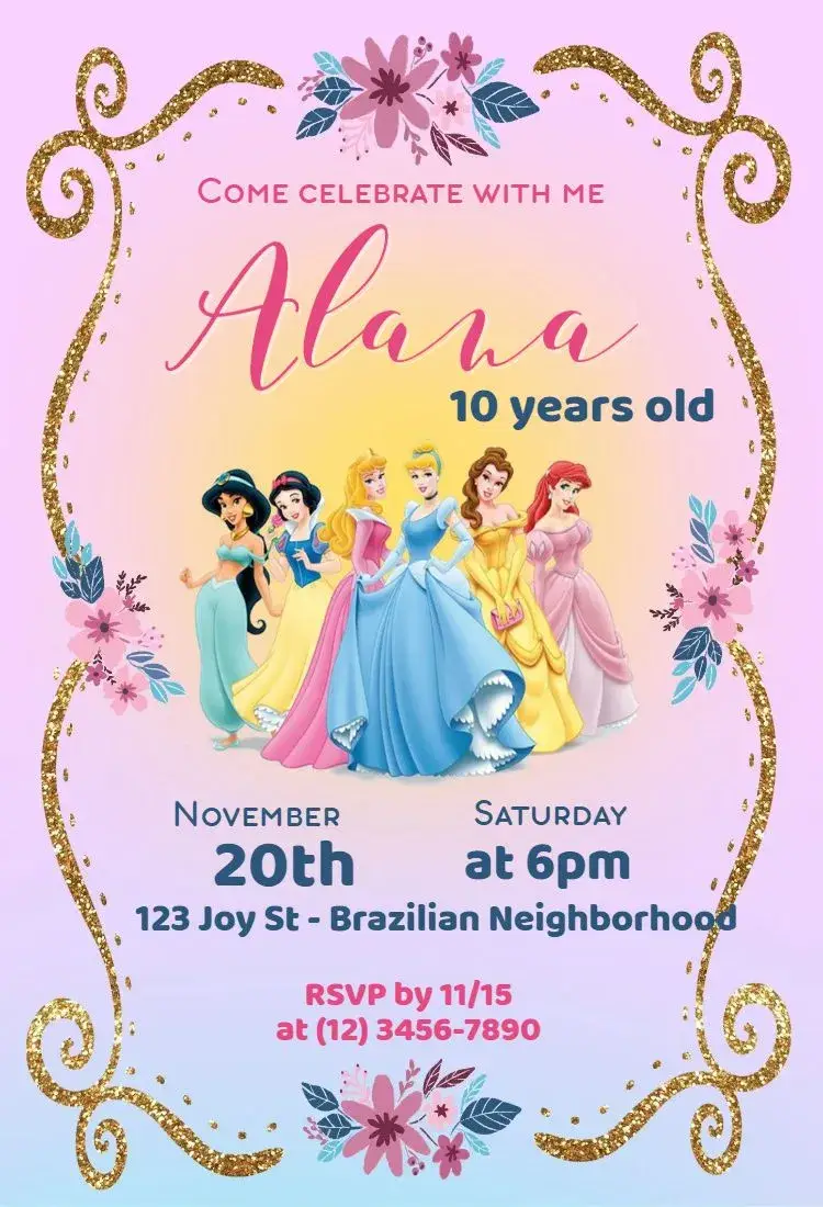 Princesses invitation