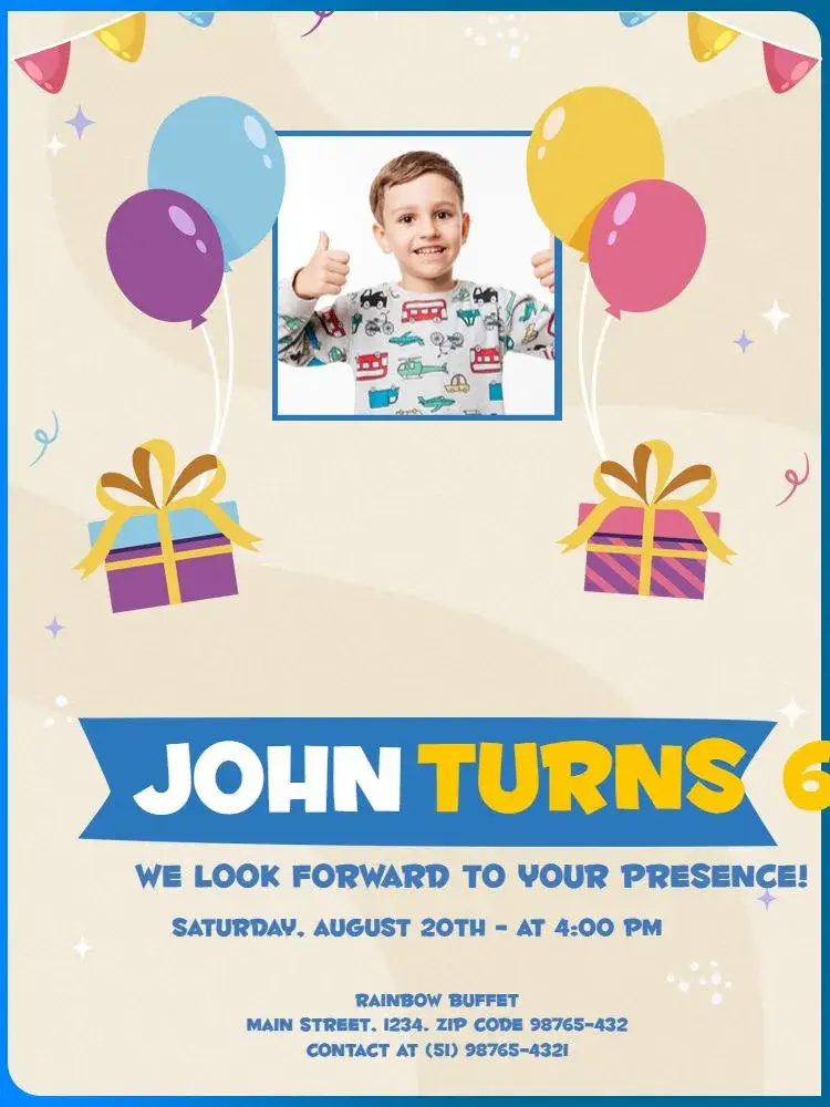 Digital With Photo invitation