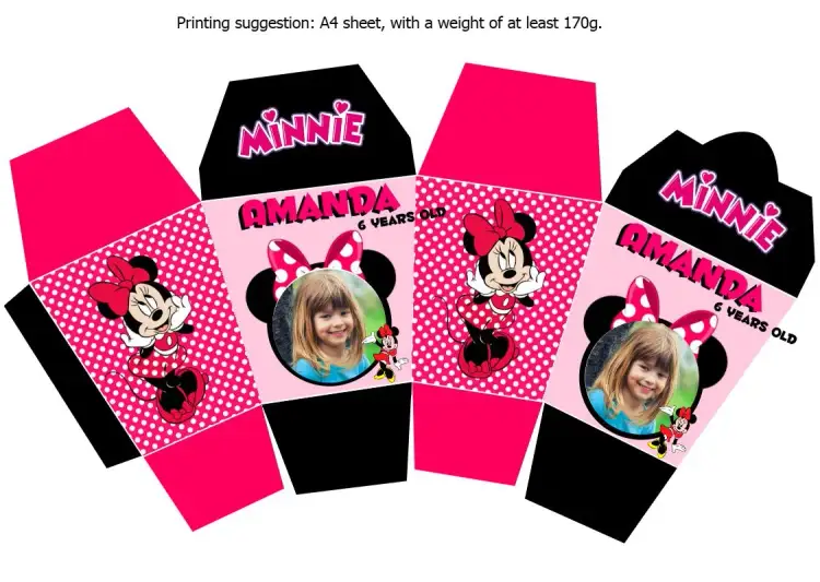 Invitation Box Sushi Minnie Mouse Mold – Most searched for theme fun, playful, colorful, childish, modern, themed