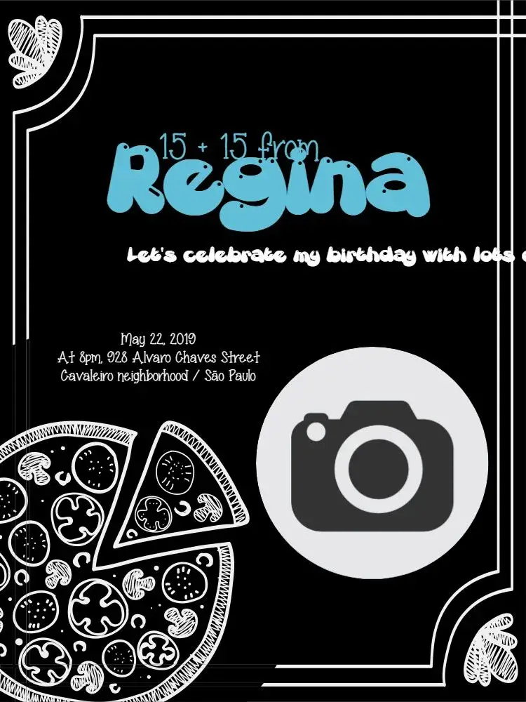 Invite Pizza Celebration editable and customizable