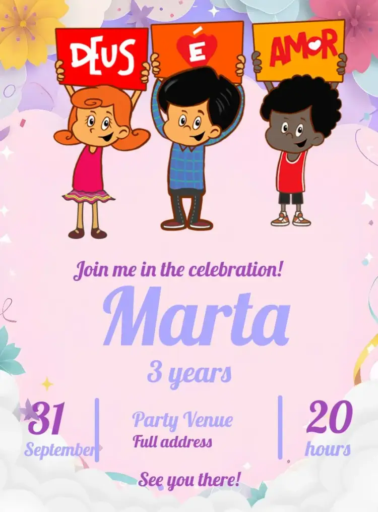 Three Little Words Make invitation