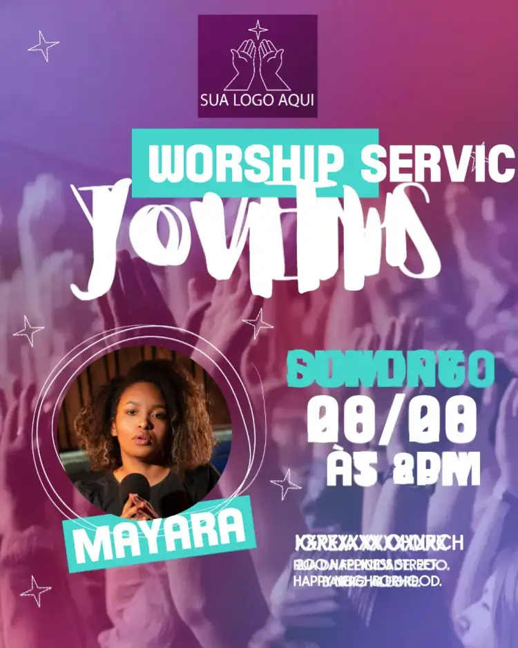 Invitation Art For Youth Church Service With Photo Flyer – Baptism theme modern, vibrant, spiritual, dynamic, youthful