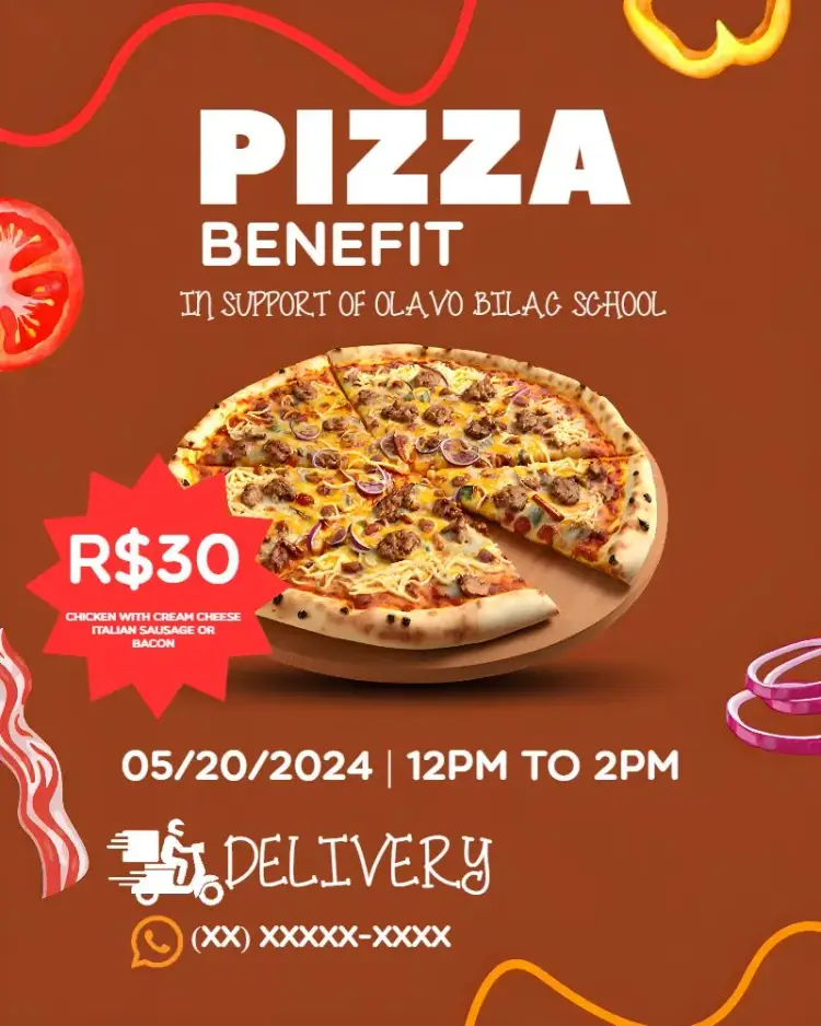 Art For Charity Pizza invitation