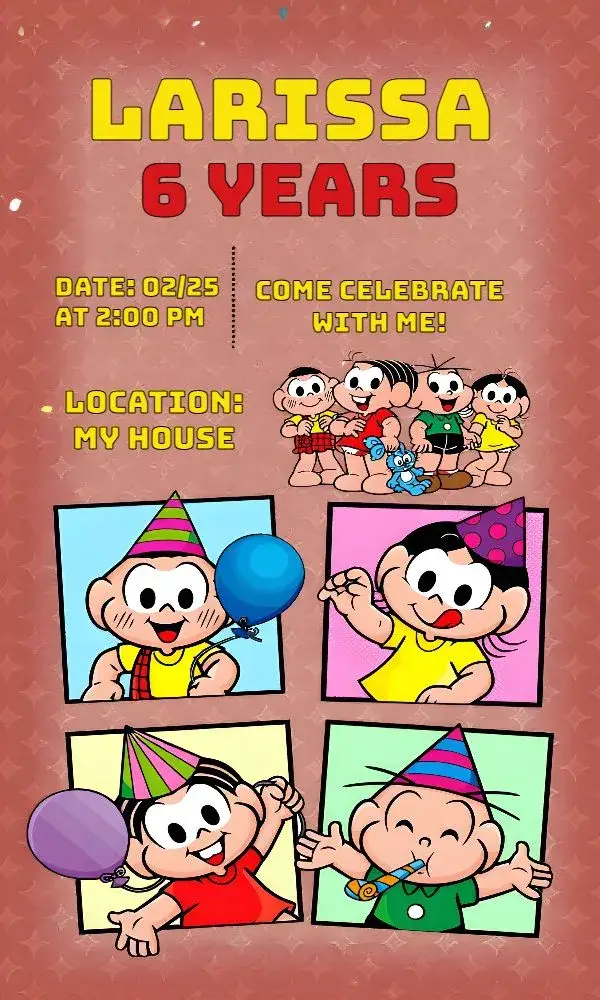 Monica's Gang invitation