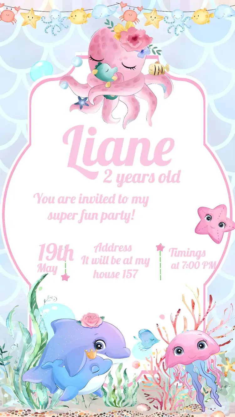 Underwater Watercolor invitation