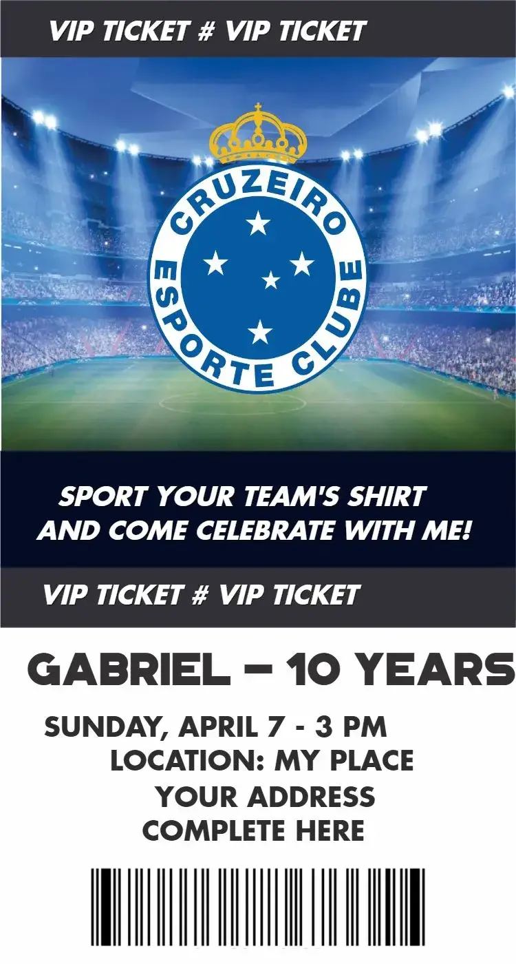 Invite Cruise ticket editable and customizable