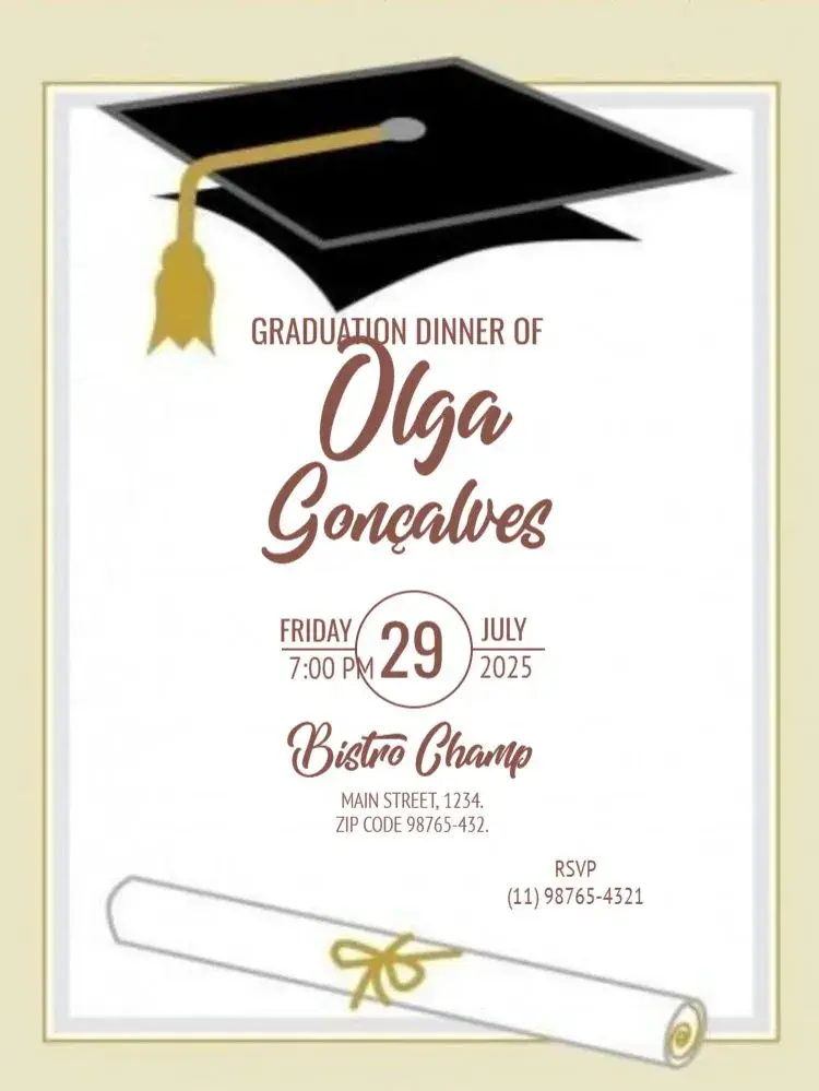 Graduation Confirmation To Edit Celebration invitation
