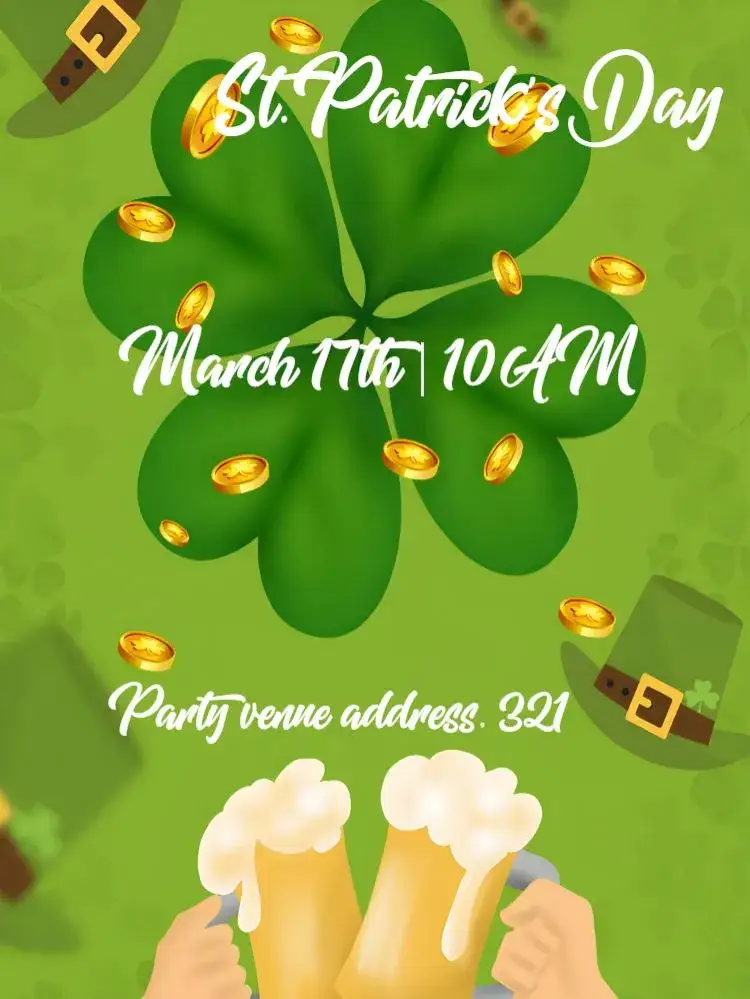 Invitation St. Patrick's Day Party – Commemorative Dates theme green, Irish, festive, modern, vibrant, themed