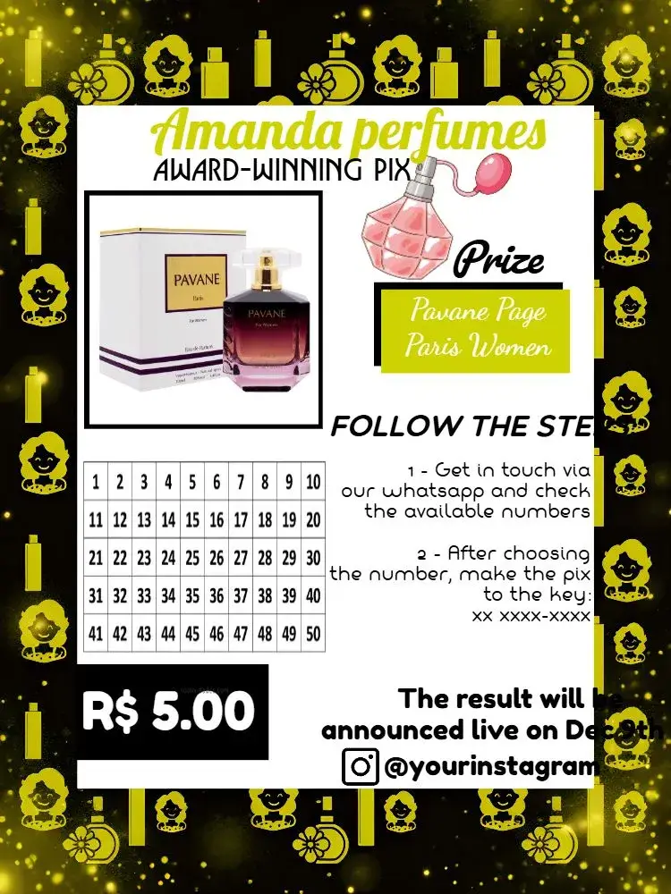 Pix Awarded Women's Perfume invitation
