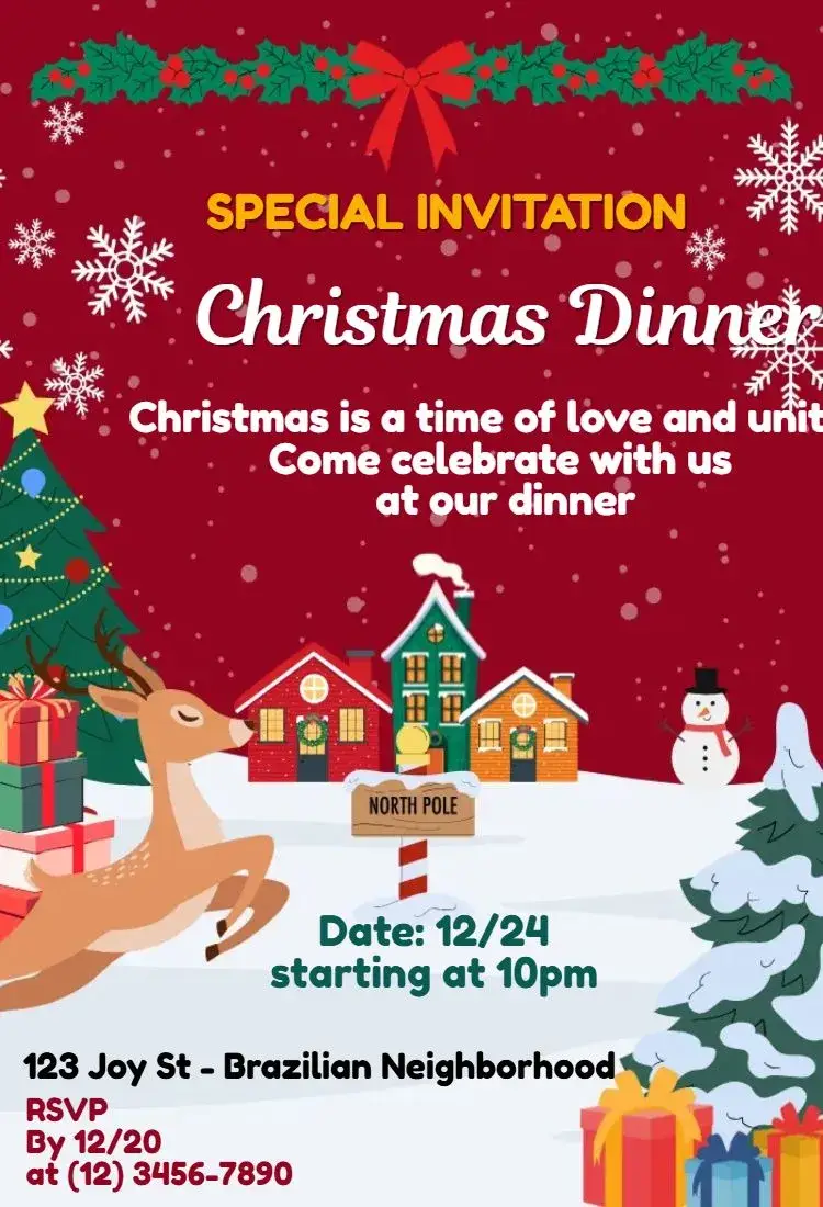 Christmas Dinner invitation