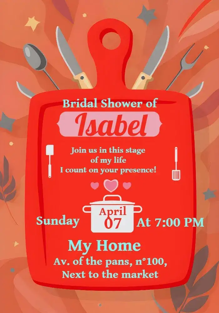 Invitation Green Bridal Shower – Bridal Shower theme green, kitchen, floral, minimalist, modern, fun