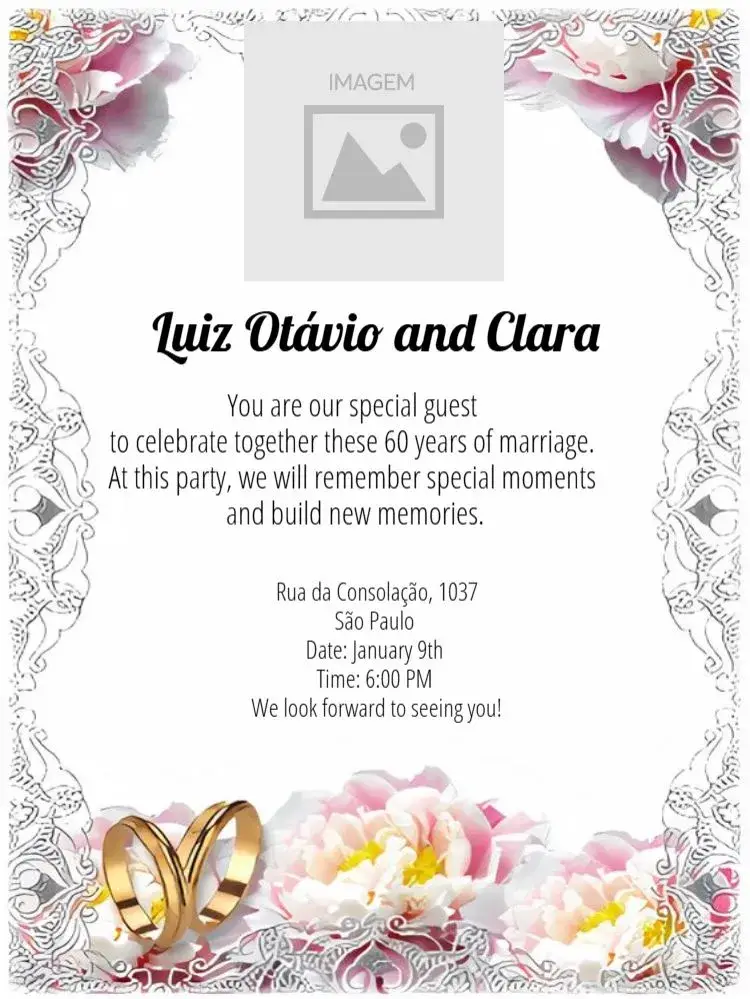 Delicate Diamond Anniversary invitation