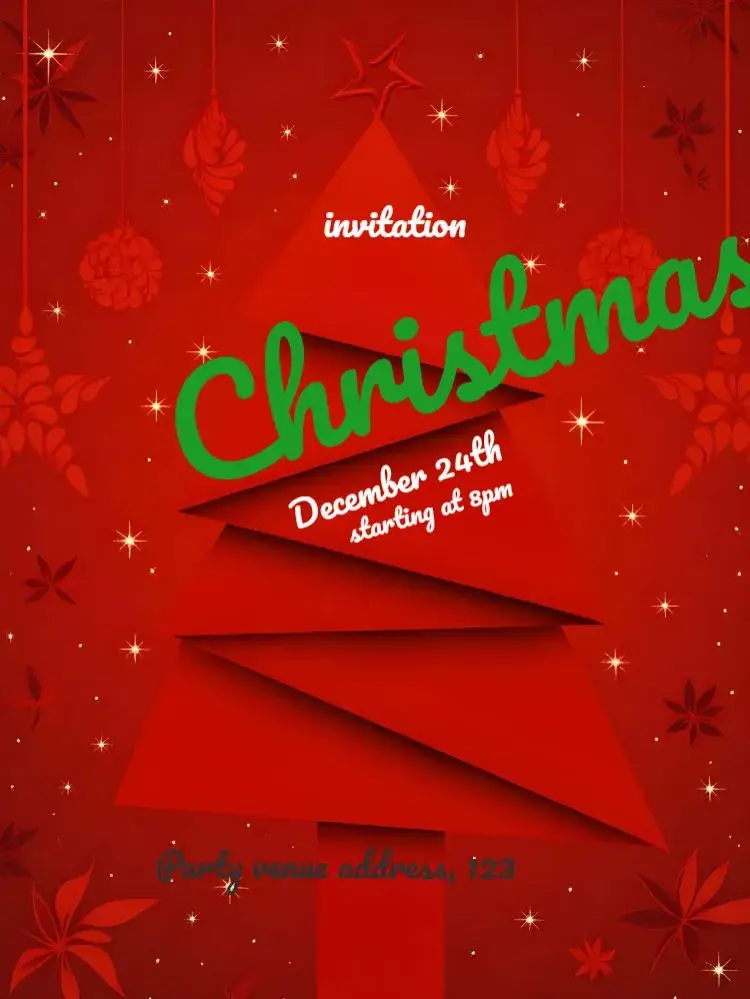 Christmas Year invitation