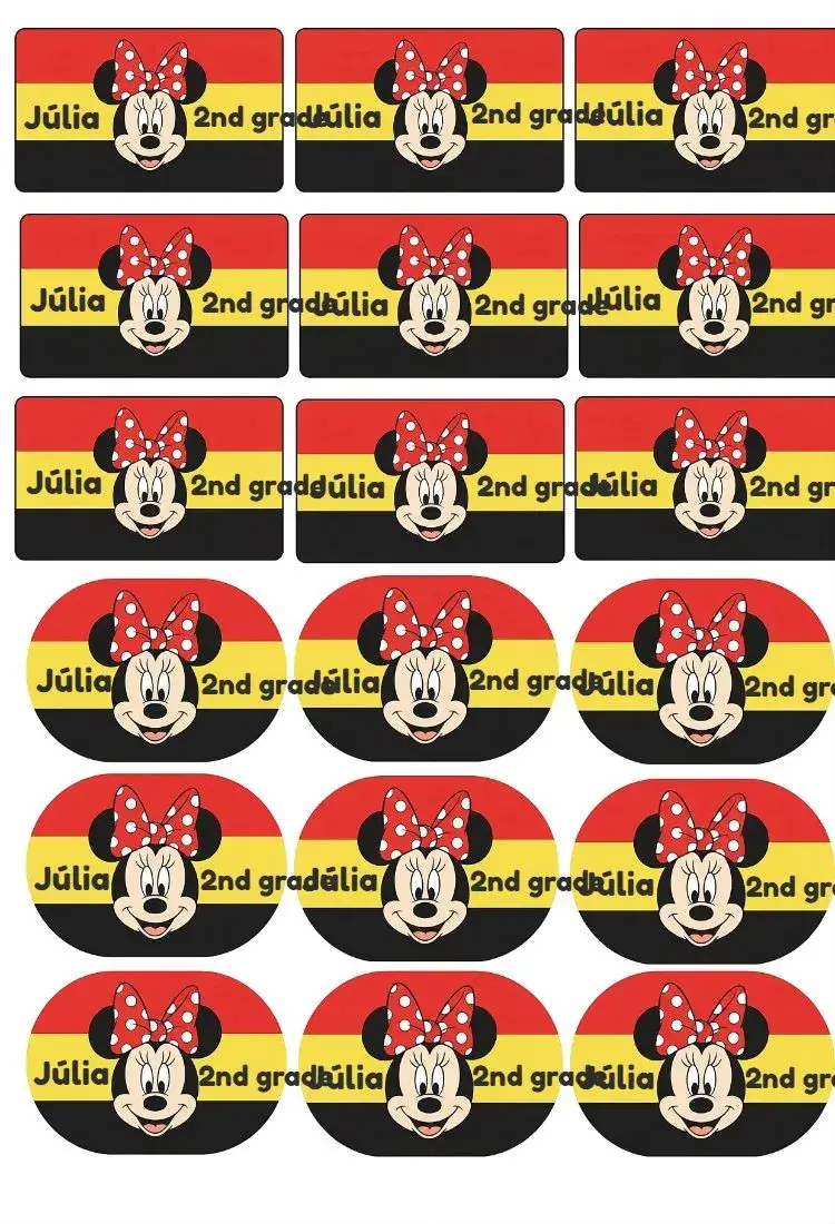 Minnie School Label invitation