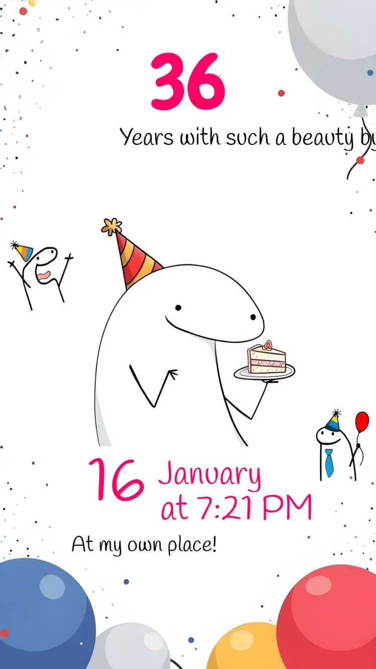 Invite Flork Adult editable and customizable
