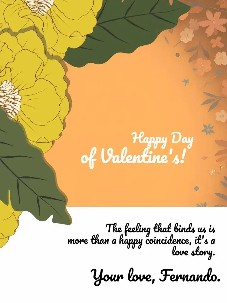 Invitation Valentine's Day Flower Card – Commemorative Dates theme floral, romantic, minimalist, modern, pastel, cheerful