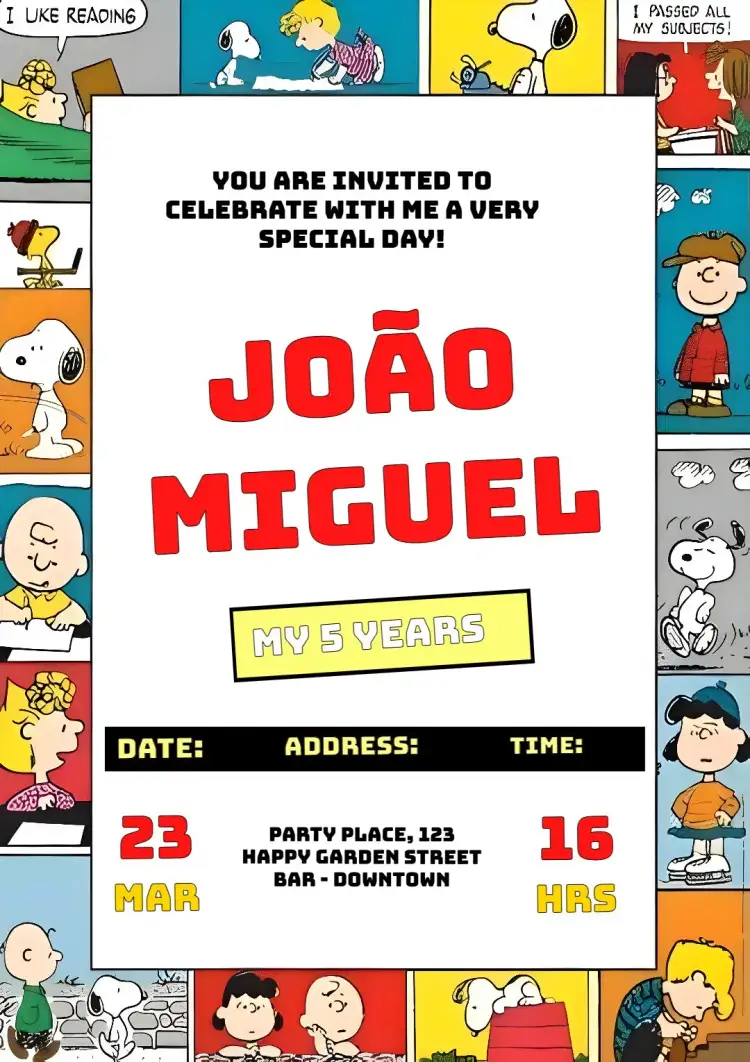 Invitation Snoop Dog Princesses – Most searched for theme colorful, fun, childish, themed, animated illustrations, princesses and animals