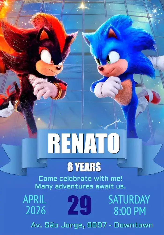 Sonic And Shadows 3 invitation