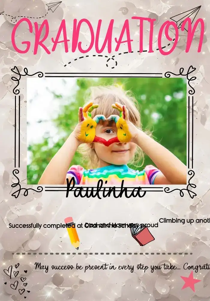 Kindergarten Graduation With Star Photo