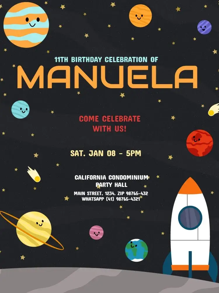 Space Planets Meeting invitation