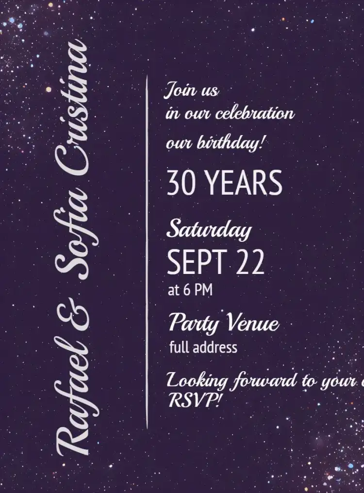 Purple Elegant Adult Wedding