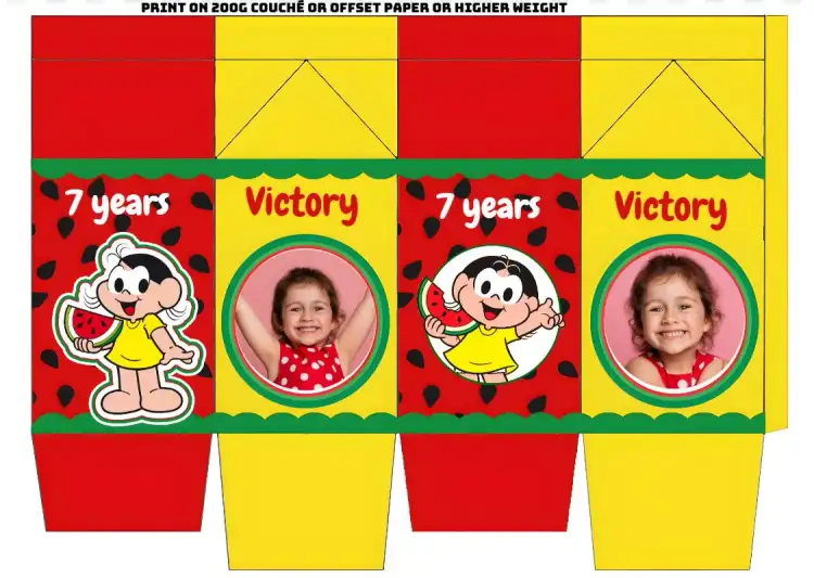 Printable Magali Milk Box With Photo Photos