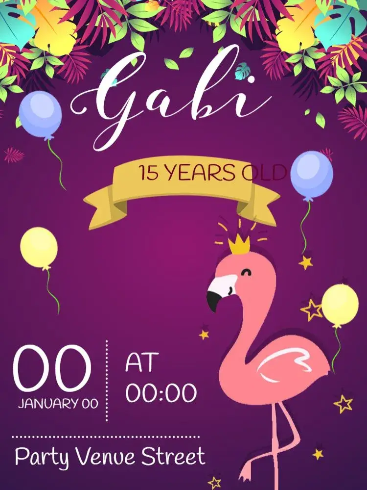 Delicate Flamingo invitation