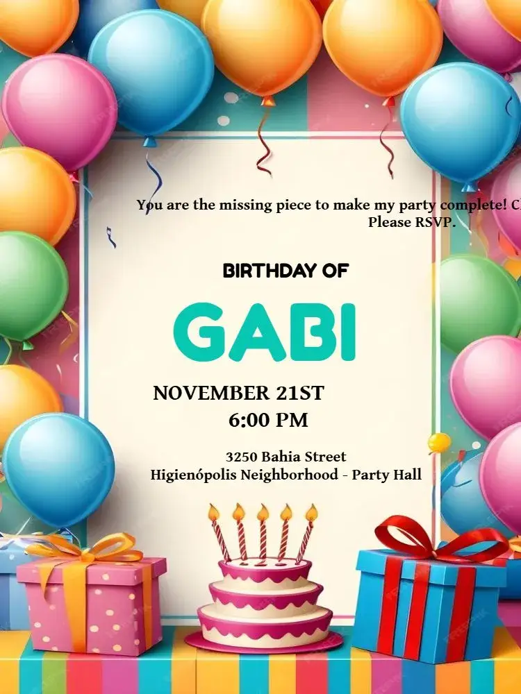 With Personalized RSVP invitation