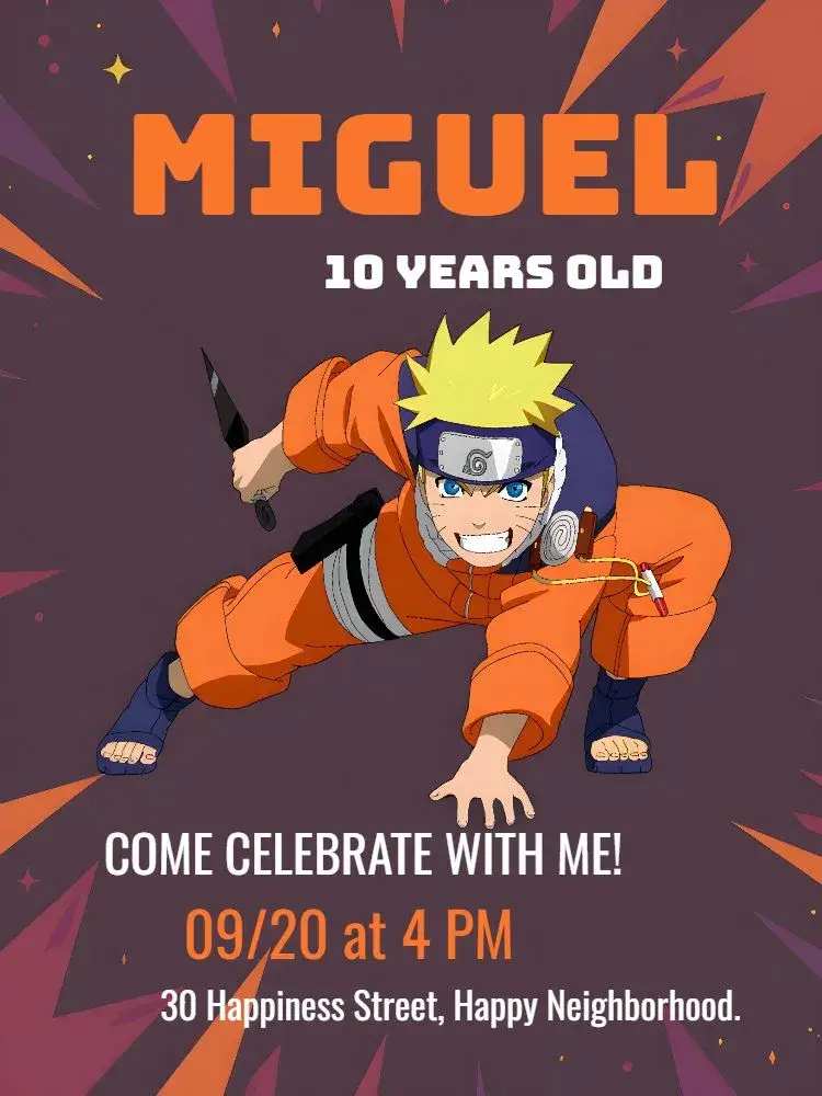Naruto Laranka invitation