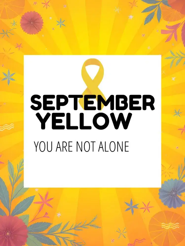 Invitation Post For September Yellow Loneliness Campaign – Most searched for theme minimalist, modern, colorful, graphic, inspiring