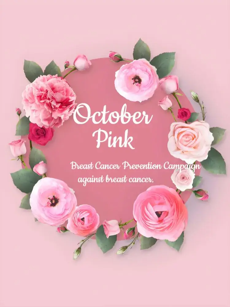 Post For Pink October Woman invitation