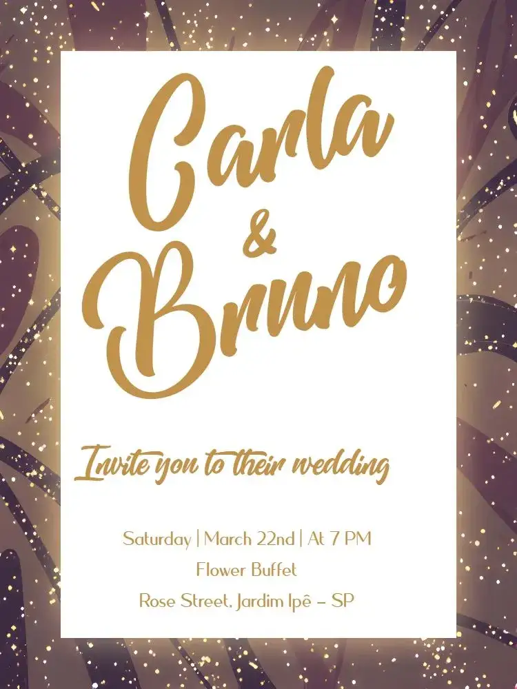 Invitation Elegant Golden Wedding – Wedding theme elegant, golden, minimalist, chic, modern, sustainable