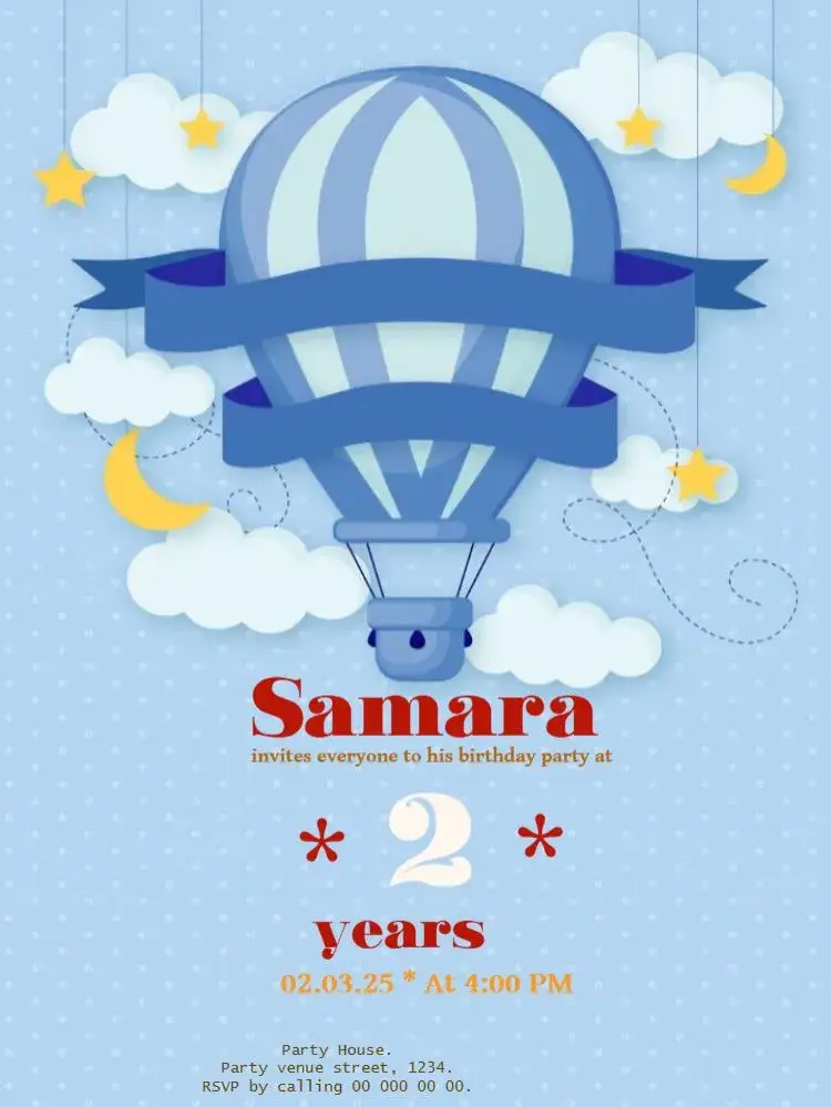 Balloon for Editing Celebration invitation