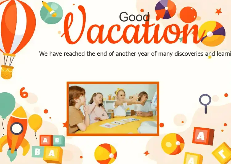 Holiday Greeting Card With Classroom Photo