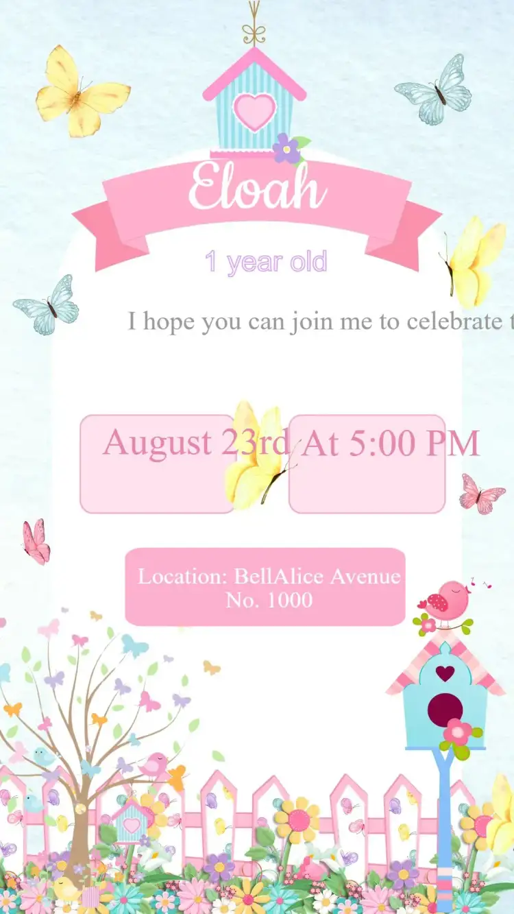 Enchanted Garden Birthday Invitation