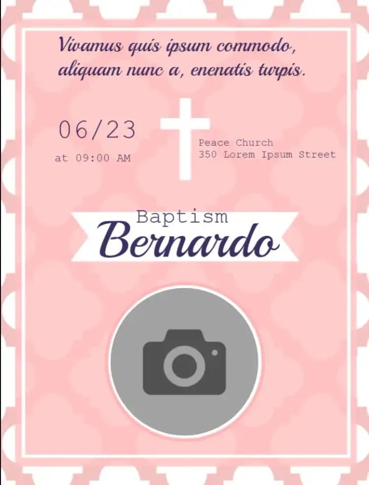 Invitation Boy Baptism With Photo – Baptism theme floral, delicate, spring, modern, customized