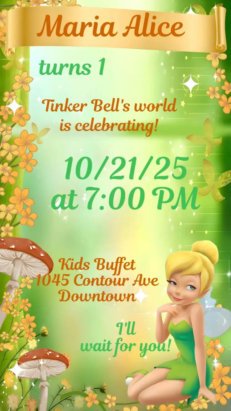 Tinker Bell invitation