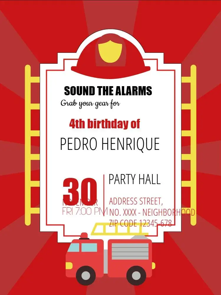 Firefighters Whatsapp invitation