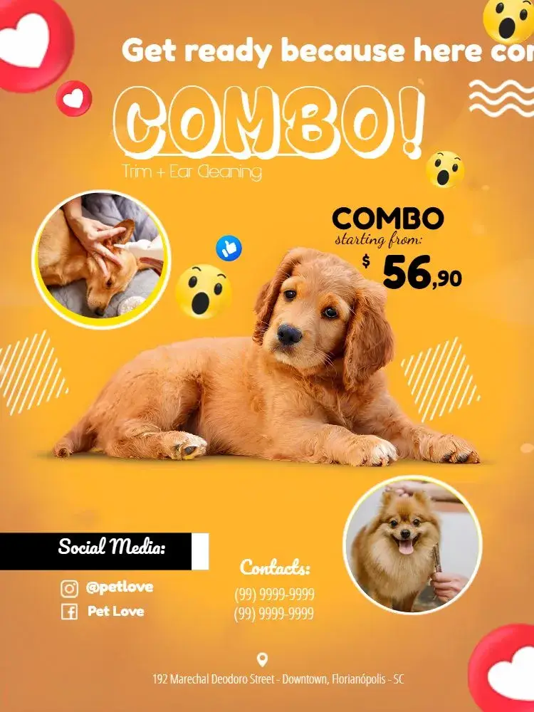 Pet Shop Emojis Flyer invitation