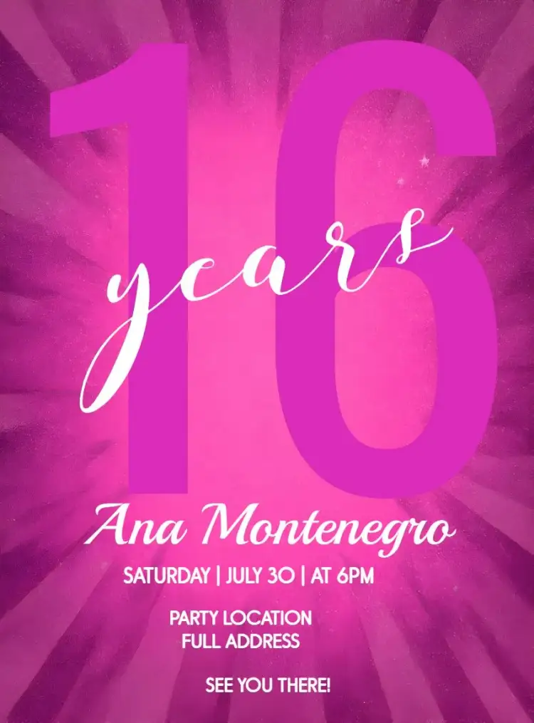 Invitation Minimalist Pink Drink – Birthday theme minimalist, pink, glittery, modern, elegant