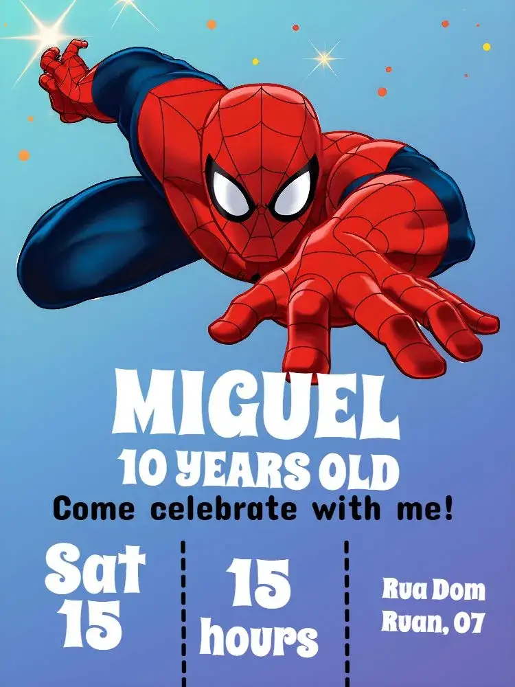 Spider-Man invitation