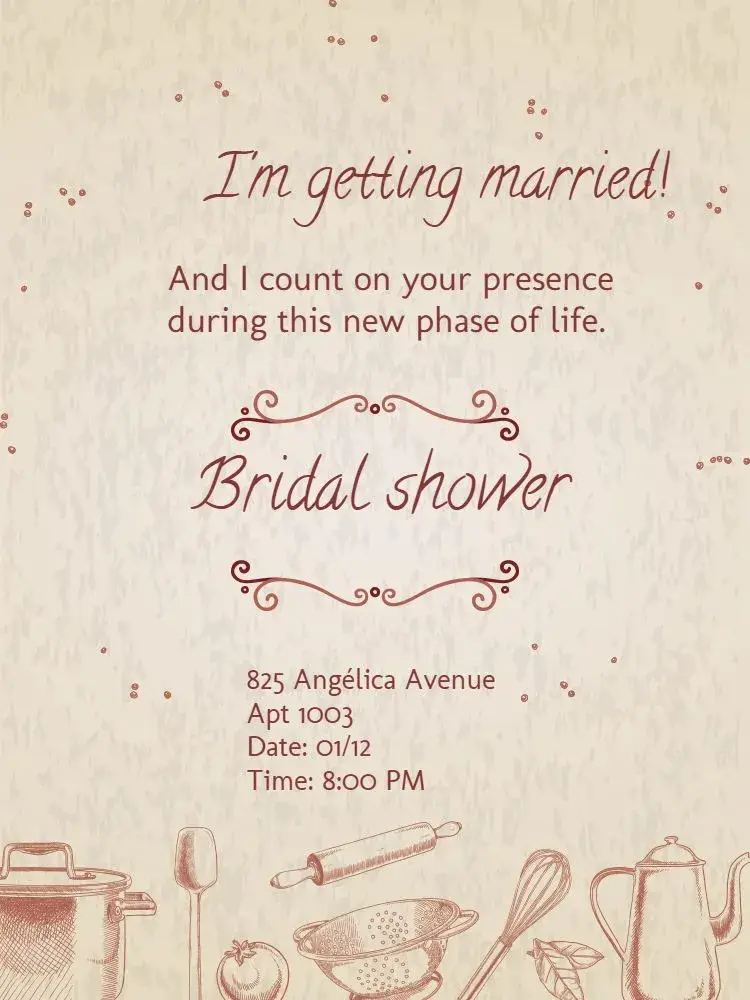 Bubbles Bridal Shower invitation
